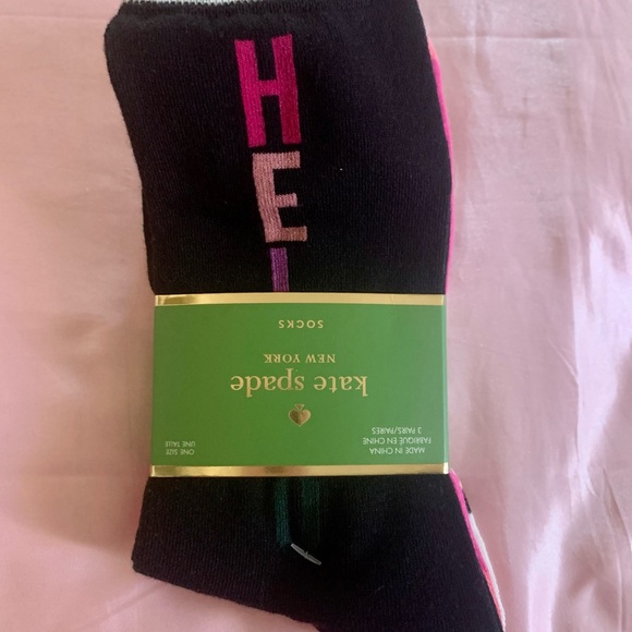 kate spade Accessories - - Kate spade Hello crew socks NWT
